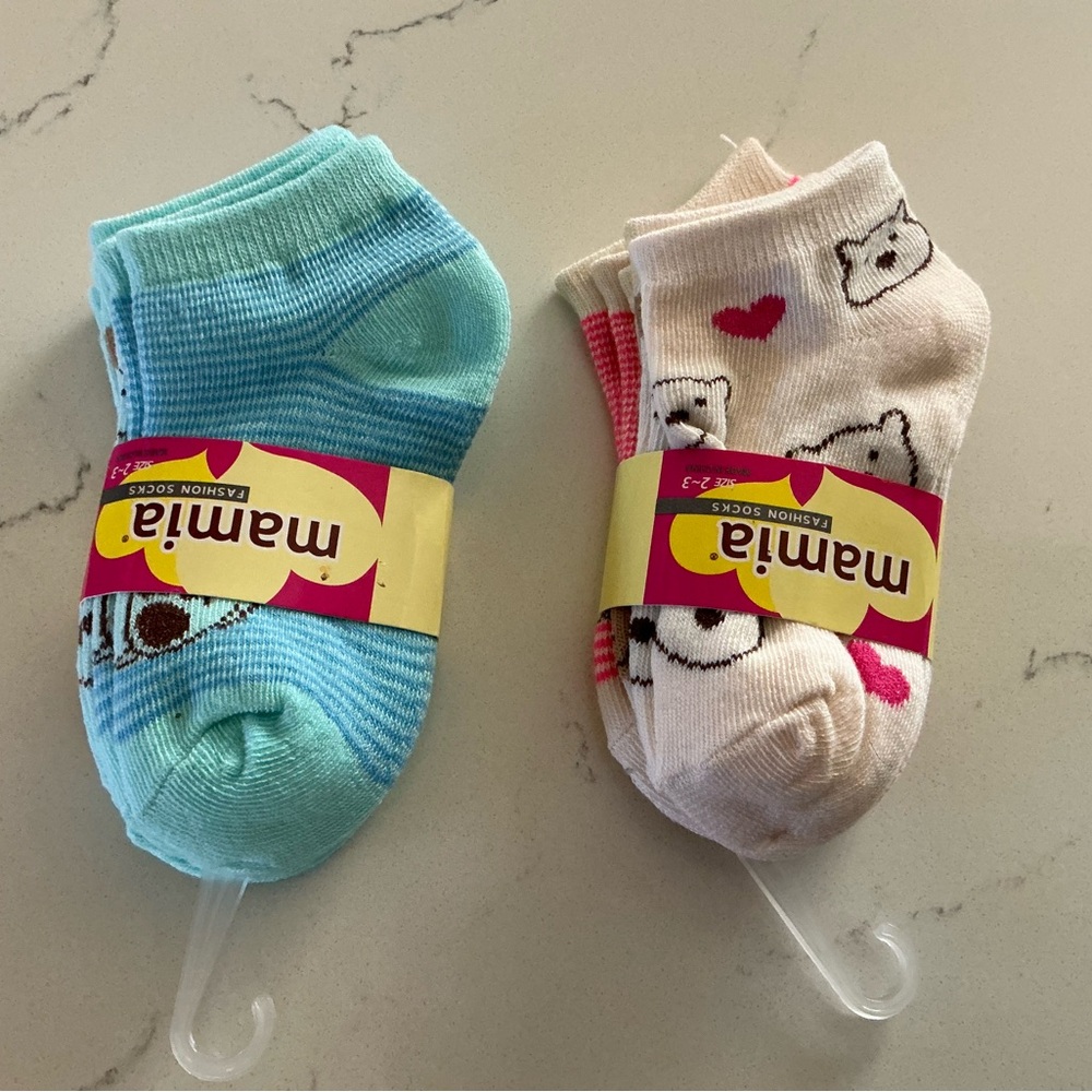 Mamia Children's Sock Collection - Blue and Cream